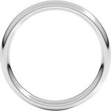 Platinum 3 mm Comfort-Fit European-Style Band Size 6.5