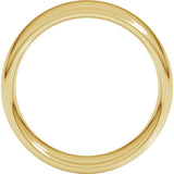 14K Yellow Gold 7 mm Comfort-Fit European-Style Band Size 7.5