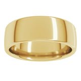 14K Yellow Gold 7 mm Comfort-Fit European-Style Band Size 7.5