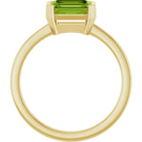 14K Yellow Gold Natural Peridot Ring