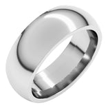 Palladium 7 mm Comfort-Fit Half Round Band Size 10