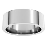10K White Gold 7 mm Comfort-Fit Flat Band Size 5