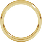 14K Yellow Gold 5 mm Beveled-Edge Comfort-Fit Flat Band Size 12