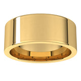 14K Yellow Gold 8 mm Comfort-Fit Flat Band Size 10