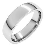 14K White Gold 5.5 mm Comfort-Fit European-Style Band Size 10