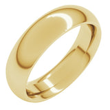 14K Yellow Gold 5.5 mm Comfort-Fit Half Round Band Size 11