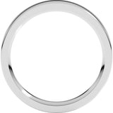 10K White Gold 3.5 mm Comfort-Fit Flat Band Size 9