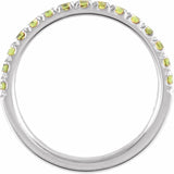 Sterling Silver Natural Peridot Stackable Ring