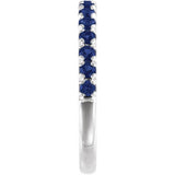 Sterling Silver Lab-Grown Blue Sapphire Stackable Ring