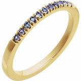 14K Yellow Gold Lab-Grown Alexandrite Stackable Ring