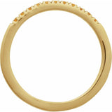 14K Yellow Gold Vermeil Natural Citrine Stackable Ring