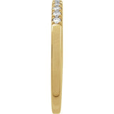 14K Yellow Gold Vermeil 1/6 CTW Lab-Grown Diamond Stackable Ring