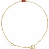 14K Yellow Gold Lab-Grown Ruby 6 1/2-7 1/2" Bracelet