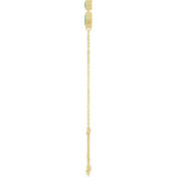 14K Yellow Gold Natural Emerald Bezel-Set 3-Stone 7 1/2" Bracelet