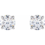 Sterling Silver 1 CTW Lab-Grown White Diamond Earrings