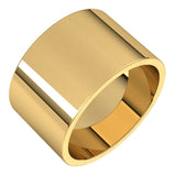 14K Yellow Gold 12 mm Flat Band Size 5.5