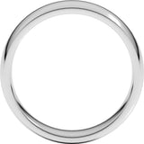 Sterling Silver 6 mm Lightweight Comfort-Fit Half Round Band Size 15.5