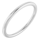 14K White Gold 1.5 mm Comfort-Fit European-Style Band Size 5