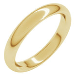 10K Yellow Gold 3.5 mm Comfort-Fit Half Round Band Size 7