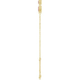 14K Yellow Gold Lab-Grown Ruby Bezel-Set 3-Stone 7 1/2" Bracelet