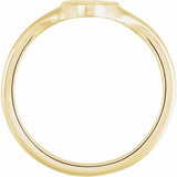 14K Yellow Gold Moon & Star Signet Ring
