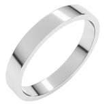 Platinum 3 mm Flat Band Size 10