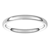 14K White Gold 2.5 mm Comfort-Fit European-Style Band Size 5