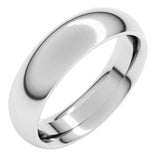 Sterling Silver 5.5 mm Comfort-Fit Half Round Band Size 5.5