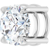 14K White Gold 1 CT Lab-Grown Diamond Pendant
