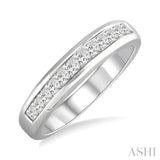1/2 Ctw Princess Cut Diamond Wedding Band in 14K White Gold