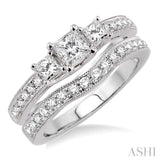 Past Present & Future Diamond Wedding Set