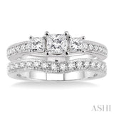 Past Present & Future Diamond Wedding Set