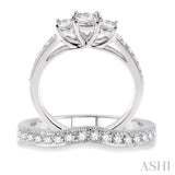 Past Present & Future Diamond Wedding Set