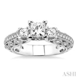 Past Present & Future Diamond Engagement Ring