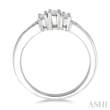 1/4 Ctw Nine Stone Round Cut Diamond Engagement Ring in 14K White Gold