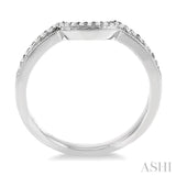 1/10 Ctw Round Cut Diamond Wedding Band in 14K White Gold