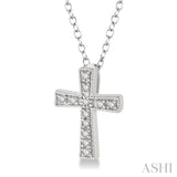 Silver Cross Diamond Pendant