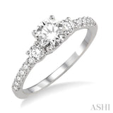 1/2 Ctw Diamond Semi-Mount Engagement Ring in 14K White Gold