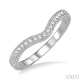 1/6 Ctw Round Cut Diamond Matching Wedding Band in 14K White Gold