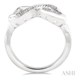 1/50 Ctw Round Cut Diamond Infinity Ring in Sterling Silver