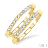 1/3 Ctw Round Cut Diamond Insert Ring in 14K Yellow Gold
