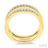 1/3 Ctw Round Cut Diamond Insert Ring in 14K Yellow Gold