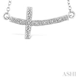 Silver Cross Diamond Pendant