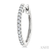 1/5 Ctw Round Cut Diamond Hoop Earrings in 10K White Gold