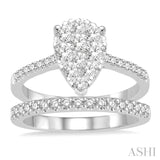 Pear Shape Lovebright Diamond Wedding Set