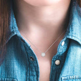 1/3 Ctw Circular Round Cut Diamond Lovebright Pendant With Chain in 14K White Gold