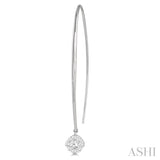1/2 Ctw Cushion Shape Lovebright Round Cut Diamond Earrings in 14K White Gold