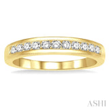 1/3 Ctw Channel Set 11 Stone Round Cut Diamond Wedding Band in 14K Yellow Gold