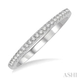 1/6 Ctw Round Cut Diamond Wedding Band in 14K White Gold