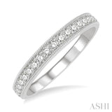 1/3 Ctw Round Cut Diamond Wedding Band in 14K White Gold